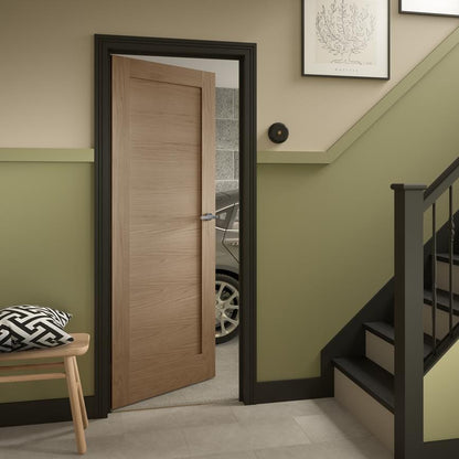 Howdens Carlisle Brass Serozzetta Edge Polished Chrome Fire Rated Lever on Rose Door Handle Pair