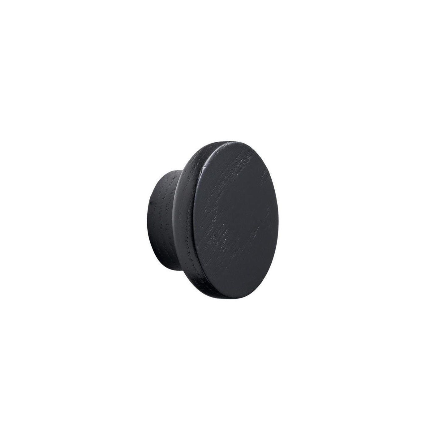Furnipart Circle Black Stained Oak Wooden Knob 50mm