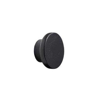 Furnipart Circle Black Stained Oak Wooden Knob 50mm