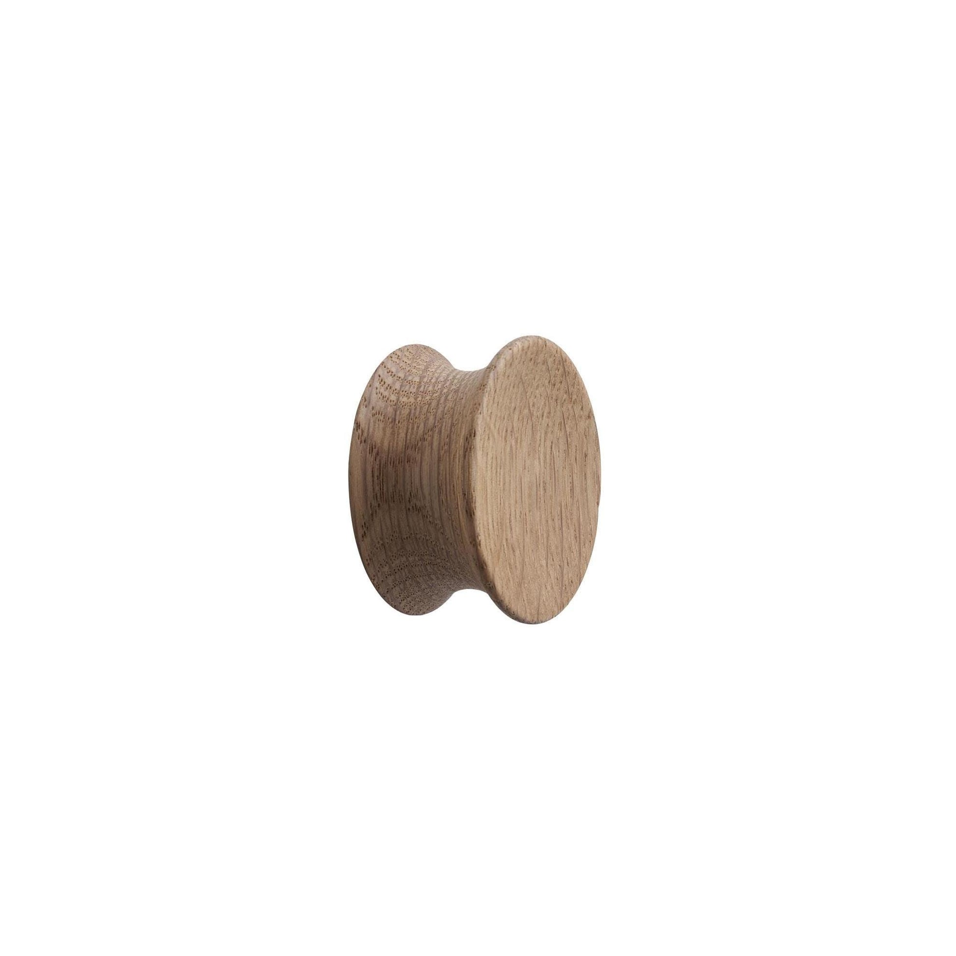 Furnipart Pulley Black Stained Oak Wooden Knob 50mm