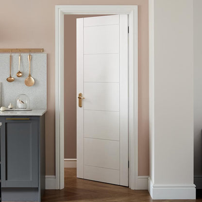 Howdens Fuller and Forge Garda Polished Brass Lever on Backplate Latch Door Handle Pair Howdens