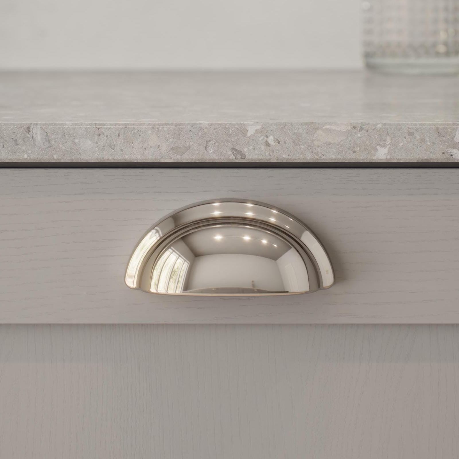 Furnipart Baron Cup 64mm, T Knob & Round Knob Bright Nickel