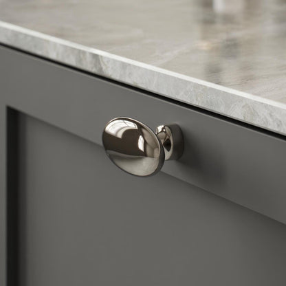 Furnipart Baron Cup 64mm, T Knob & Round Knob Bright Nickel 64mm