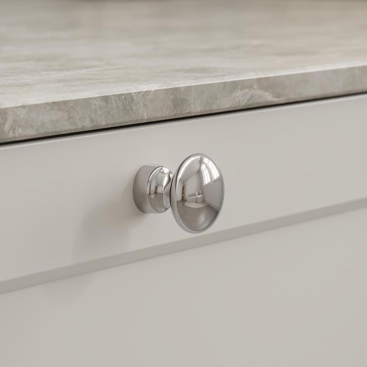 Furnipart Baron Cup 64mm, T Knob & Round Knob Bright Nickel
