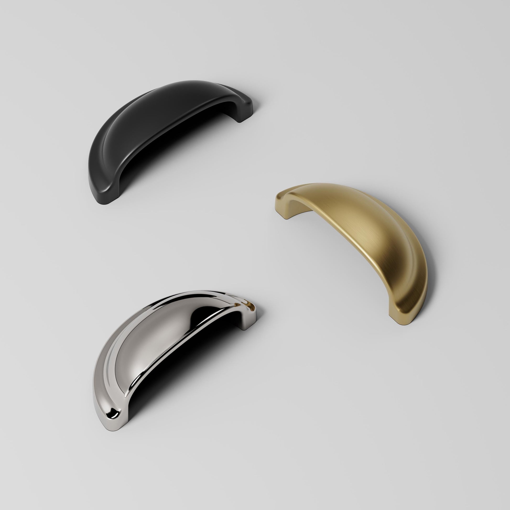 Furnipart Baron Cup 64mm, T Knob & Round Knob Dark Brushed Gold