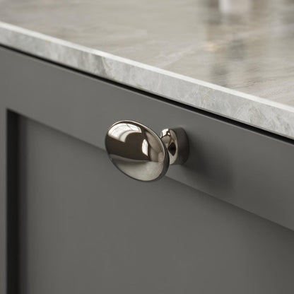 Furnipart Baron Cup 64mm, T Knob & Round Knob Bright Nickel 64mm