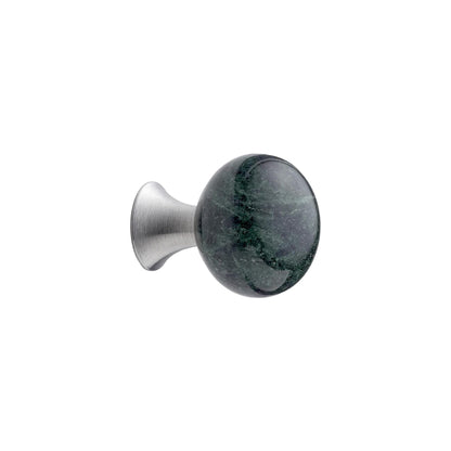 Furnipart Bead Straight Knob Marble White & Green 28mm Diameter