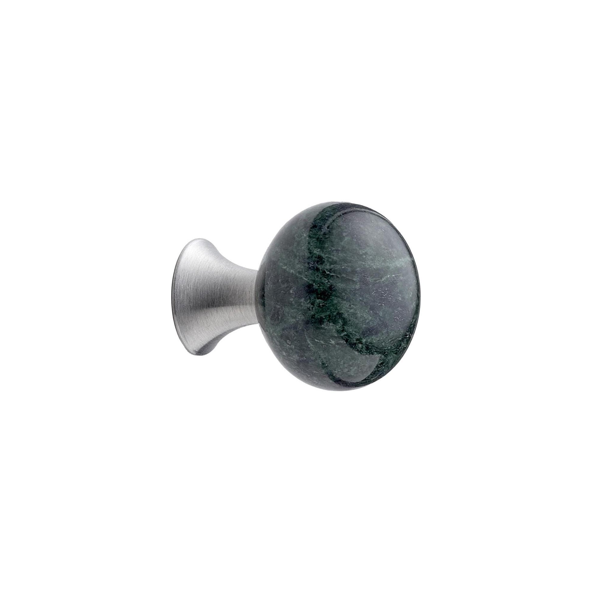 Furnipart Bead Straight Knob Marble White & Green 28mm Diameter