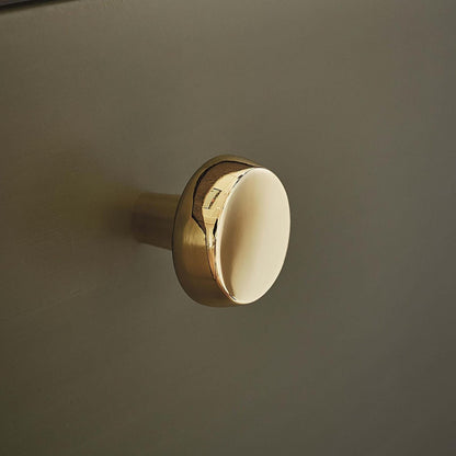 Furnipart Autumn Knob Polished Brass 28mm Diameter