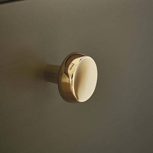 Furnipart Autumn Knob Polished Brass 28mm Diameter