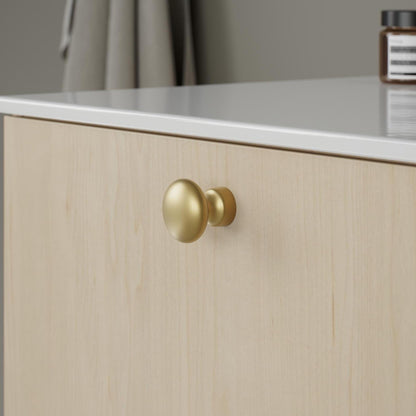 Furnipart Baron Cup 64mm, T Knob & Round Knob Dark Brushed Gold