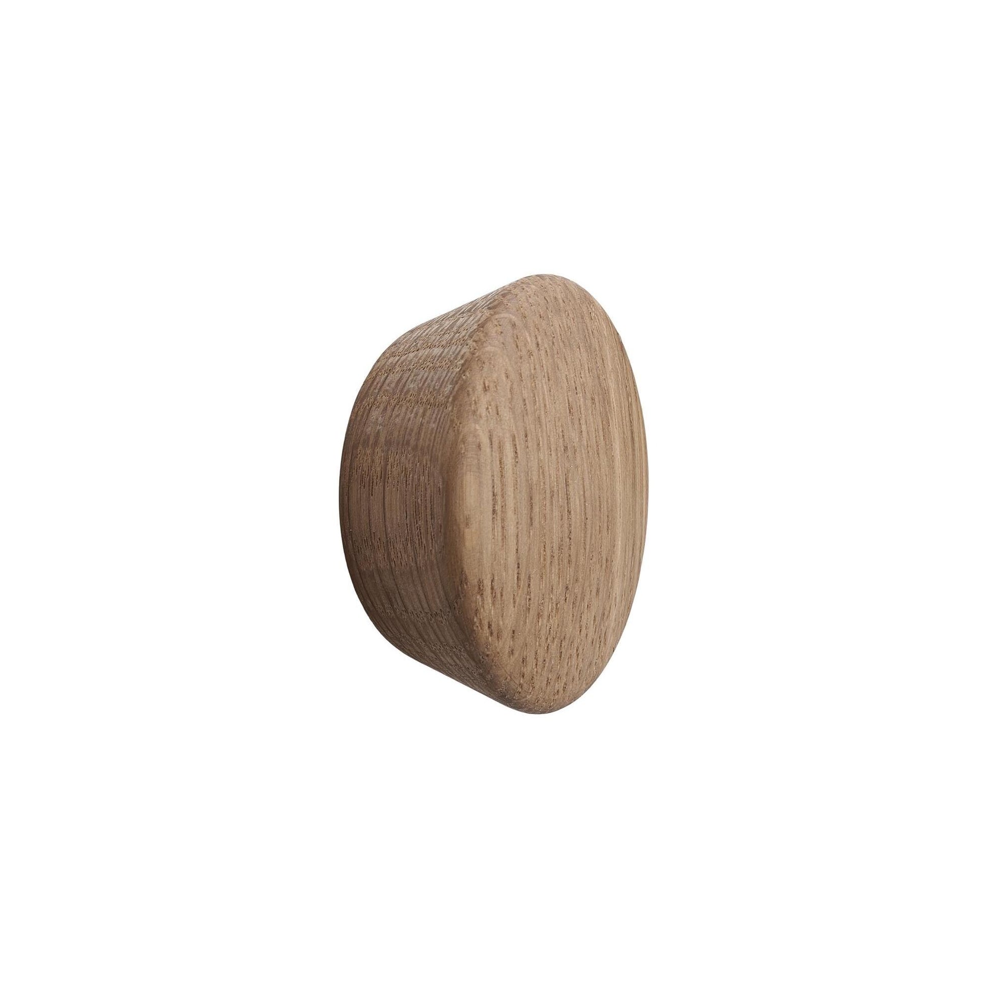 Furnipart Beret Oak Clear Lacquered & Black Wooden Knob 45mm