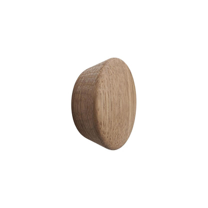 Furnipart Beret Oak Clear Lacquered & Black Wooden Knob 45mm