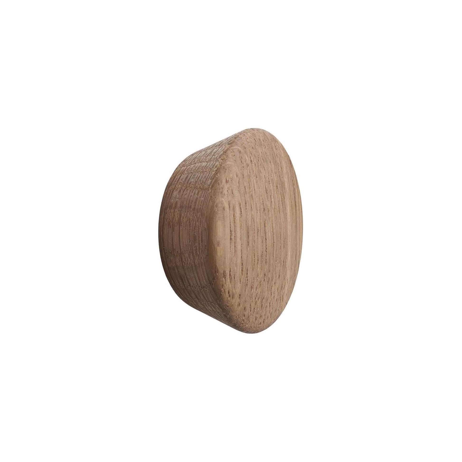 Furnipart Beret Oak Clear Lacquered & Black Wooden Knob 45mm