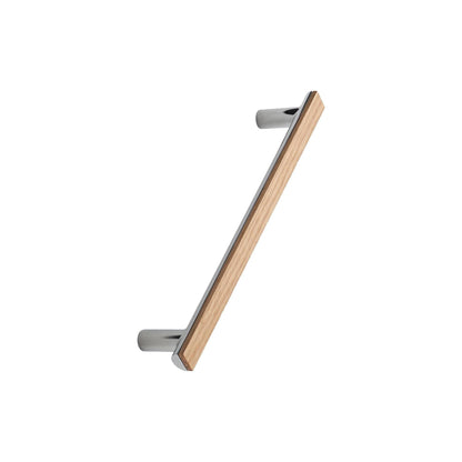 Furnipart Bis Handle & Round Knob Lacquered Oak Chrome 160mm