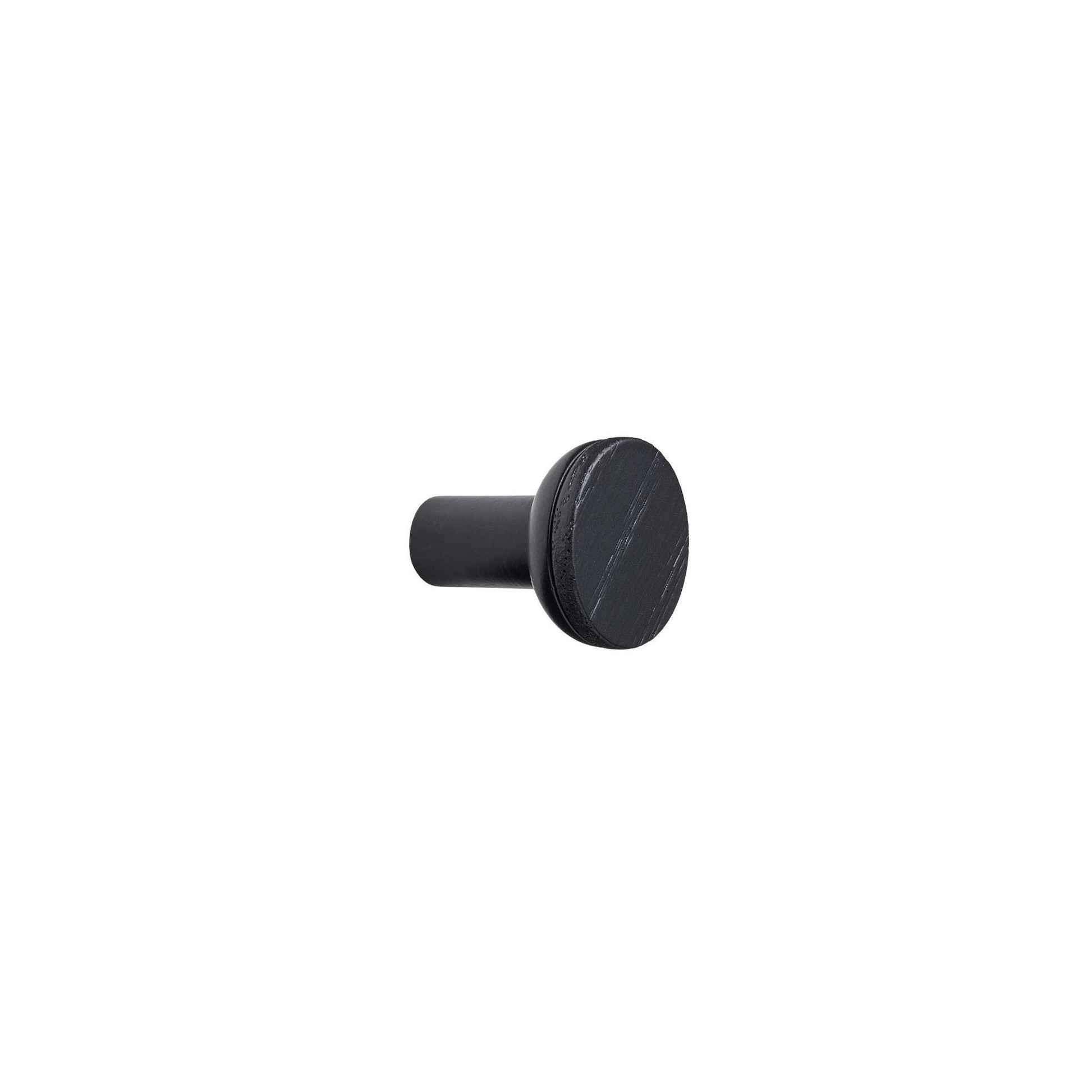Furnipart Bis Handle & Round Knob Stained Black Oak Matt Black 160mm