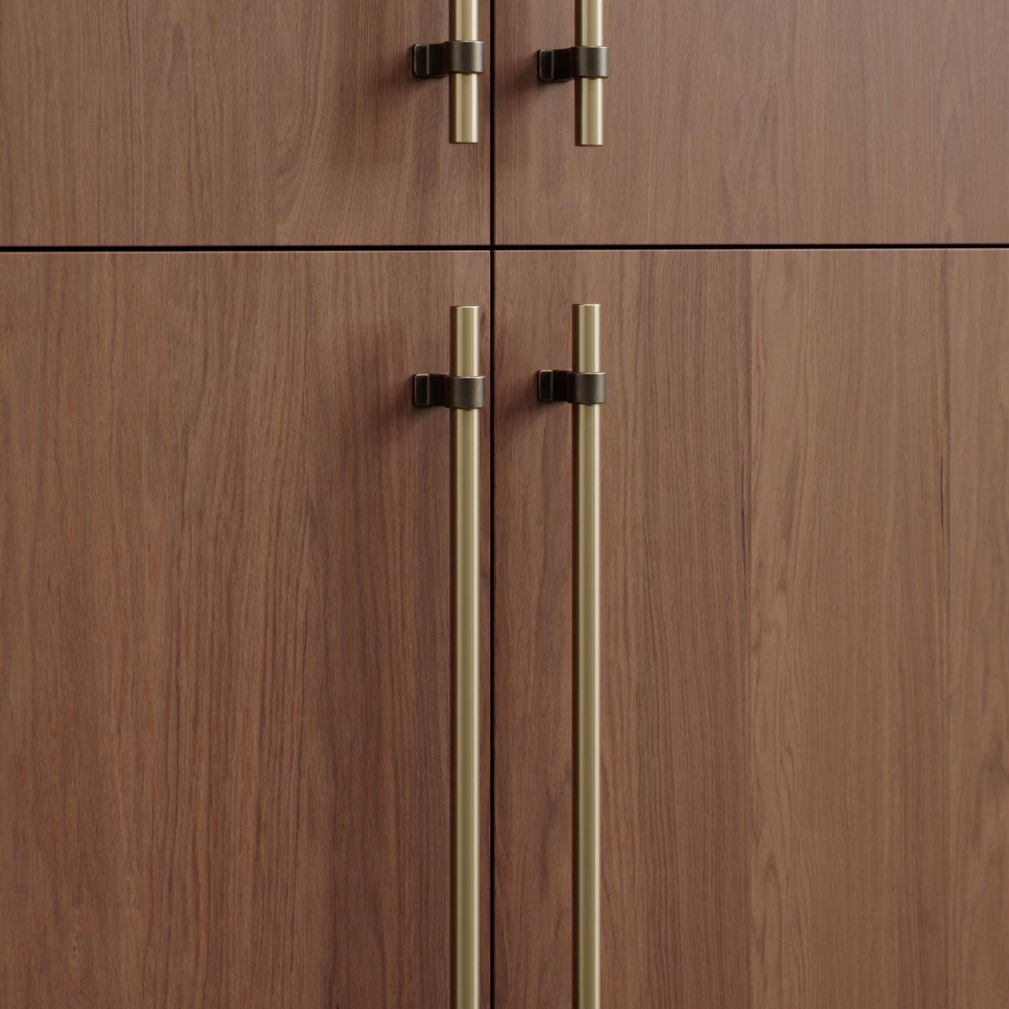 Furnipart Bond Handles & T-Knob Antique Brown Fine Brushed Brass 160mm 320mm T-Knob