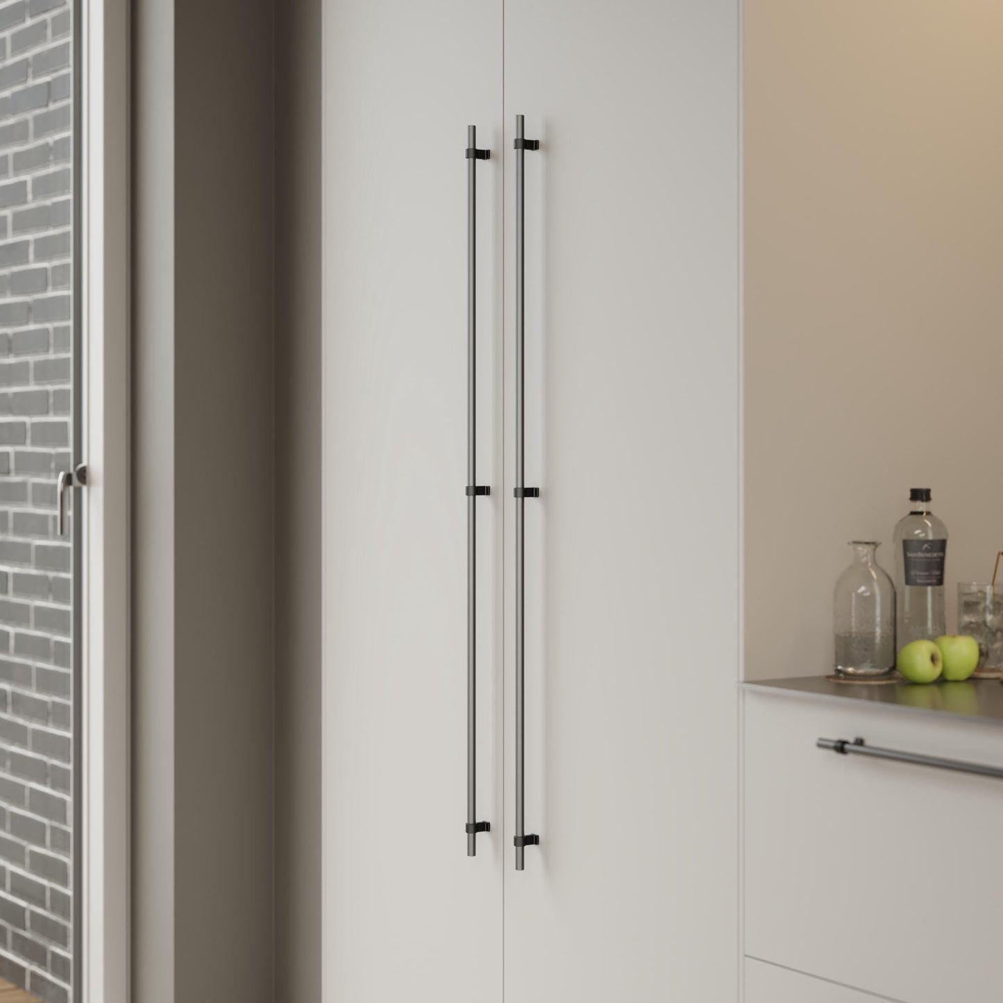 Furnipart Bond Handles & T-Knob Matt Black Gun Metal Brass 160mm 320mm T-Knob