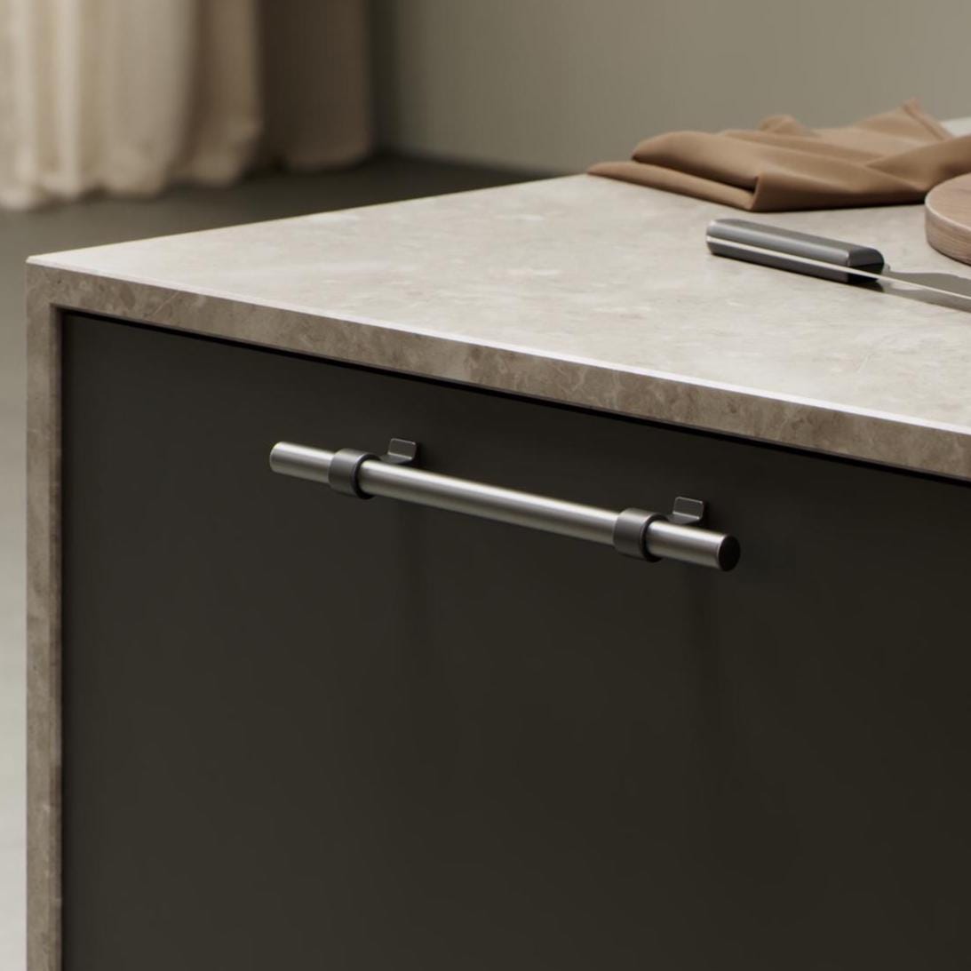 Furnipart Bond Handles & T-Knob Matt Black Gun Metal Brass 160mm 320mm T-Knob