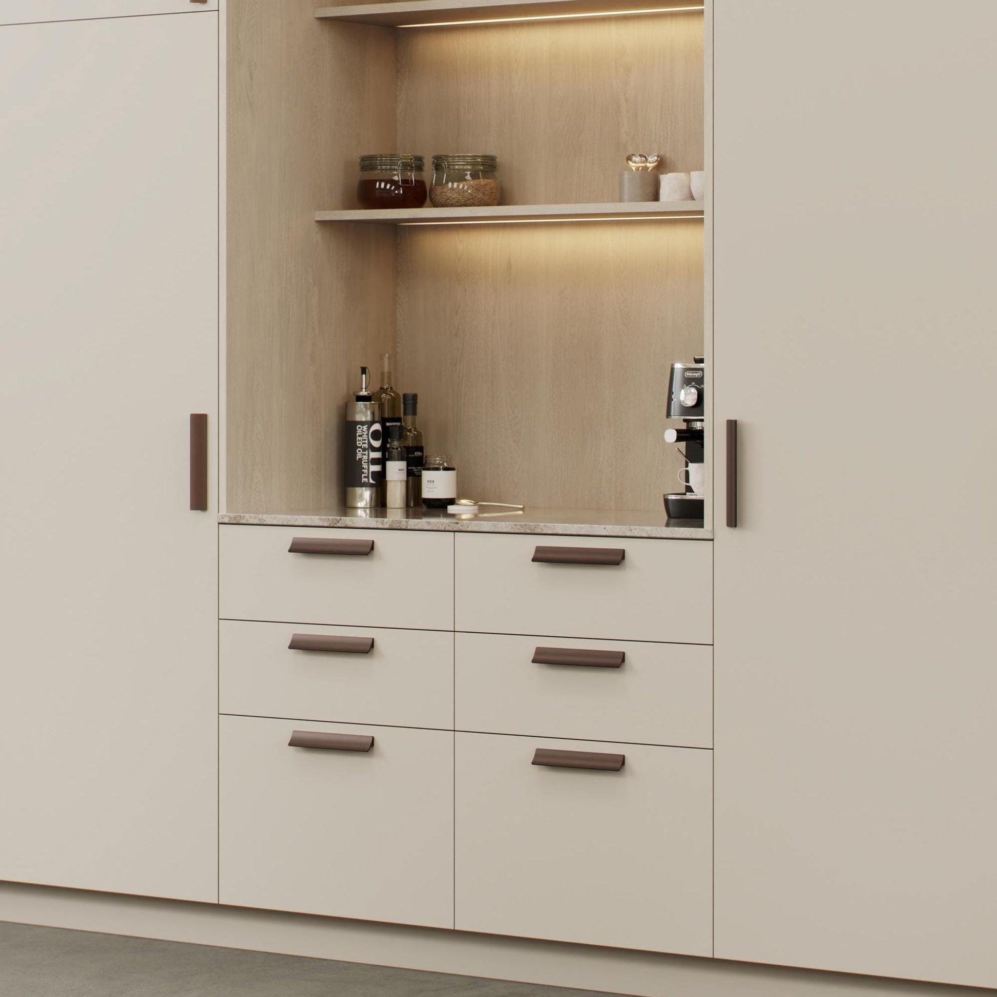 Furnipart Ciel Handle Matt Bronze 50mm 200mm & 600mm