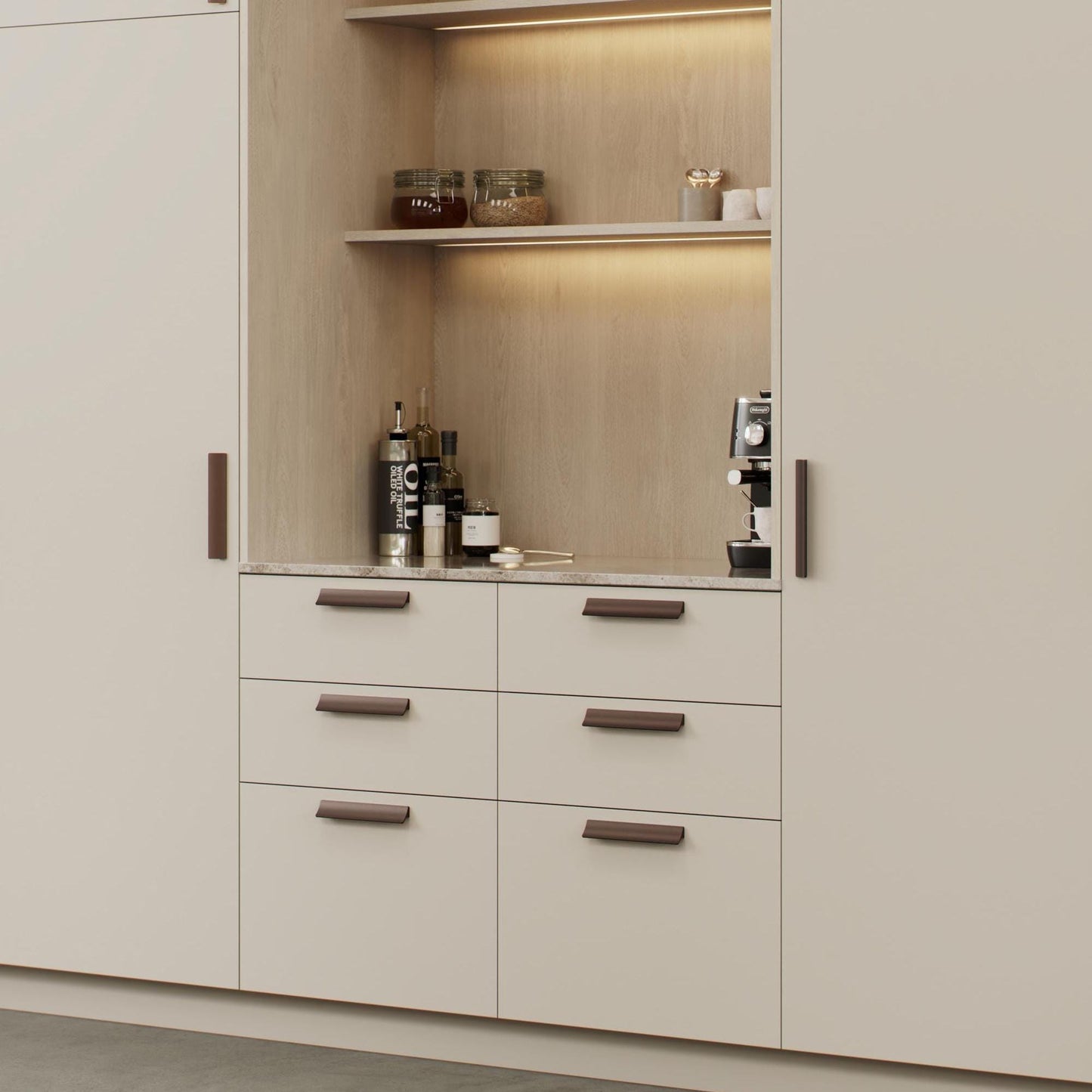 Furnipart Ciel Handle Matt Bronze 50mm 200mm & 600mm