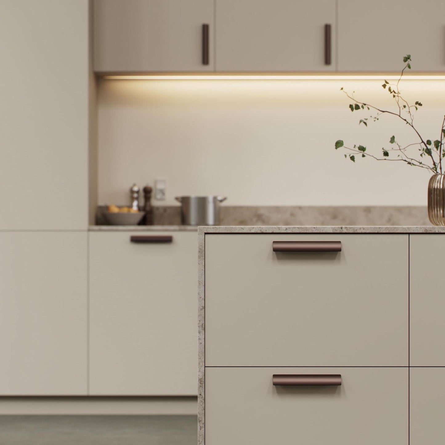 Furnipart Ciel Handle Matt Bronze 50mm 200mm & 600mm