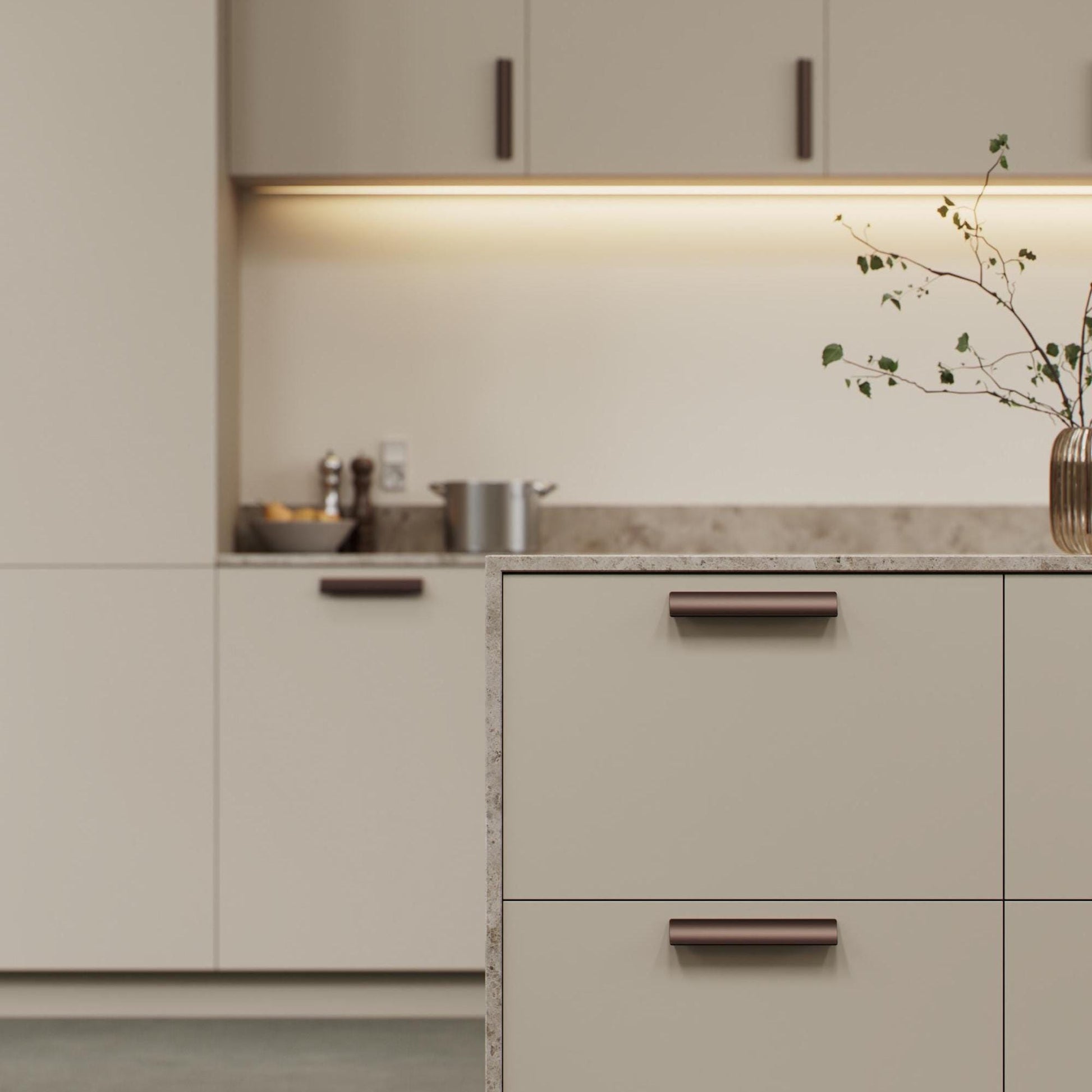 Furnipart Ciel Handle Matt Bronze 50mm 200mm & 600mm