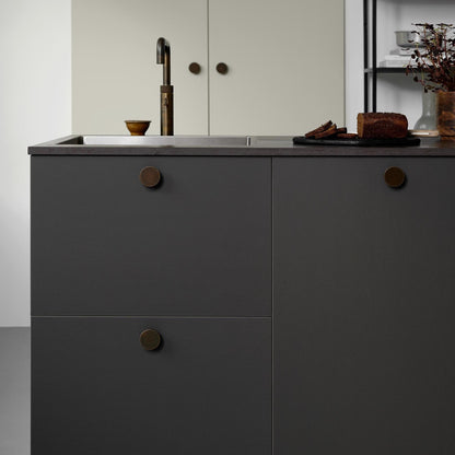 Furnipart Circle Antique Brown, Dark Brushed Gold & Inox Knob 50mm