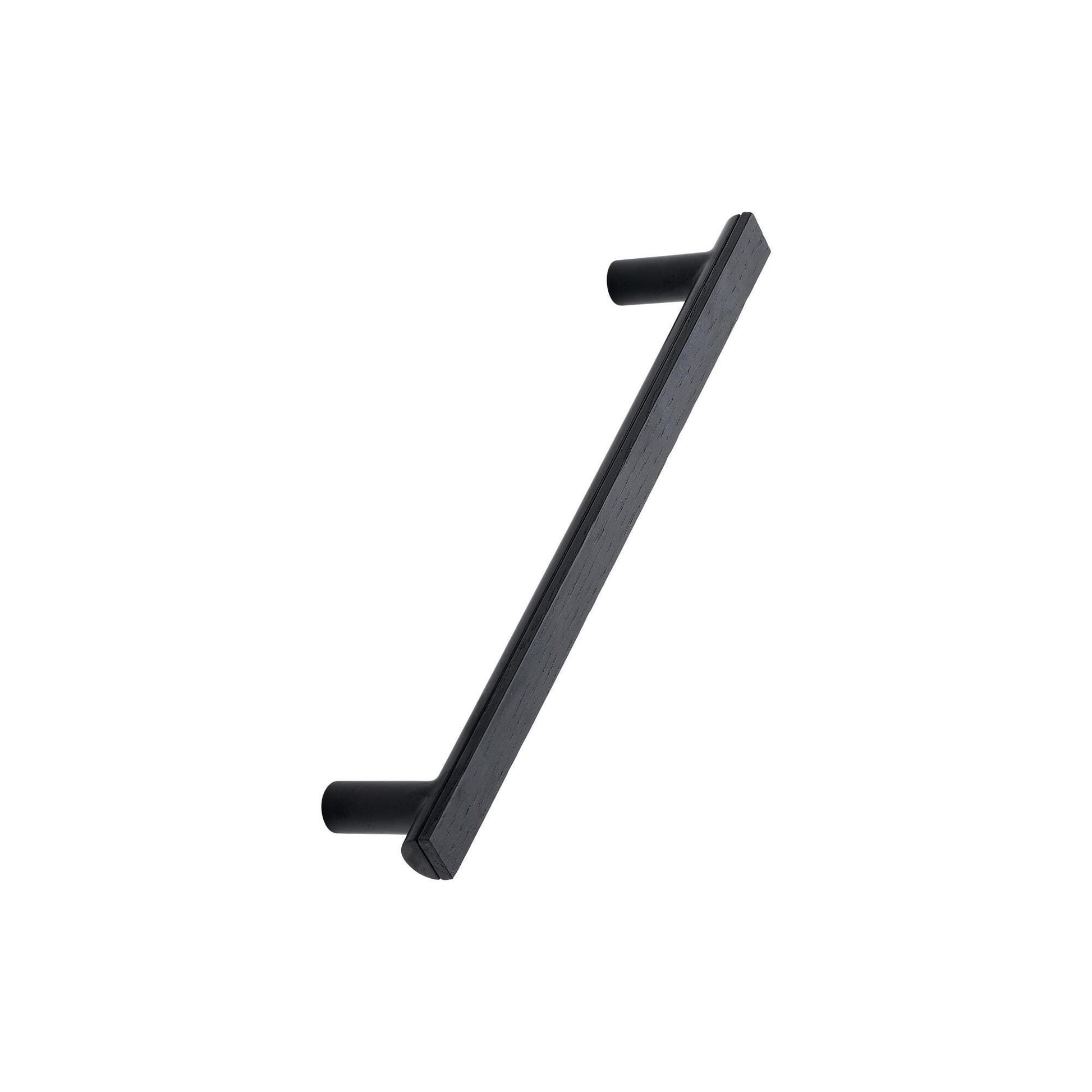 Furnipart Bis Handle & Round Knob Stained Black Oak Matt Black 160mm