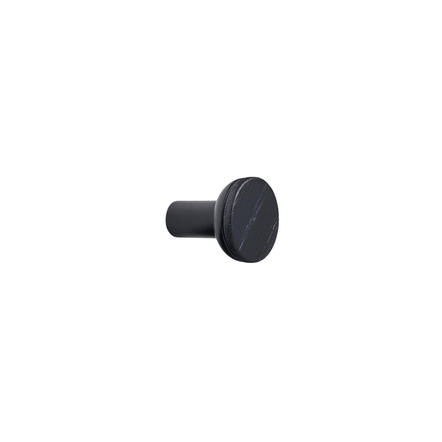 Furnipart Bis Handle & Round Knob Stained Black Oak Matt Black 160mm