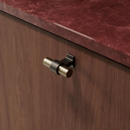 Furnipart Bond Handles & T-Knob Antique Brown Fine Brushed Brass 160mm 320mm T-Knob