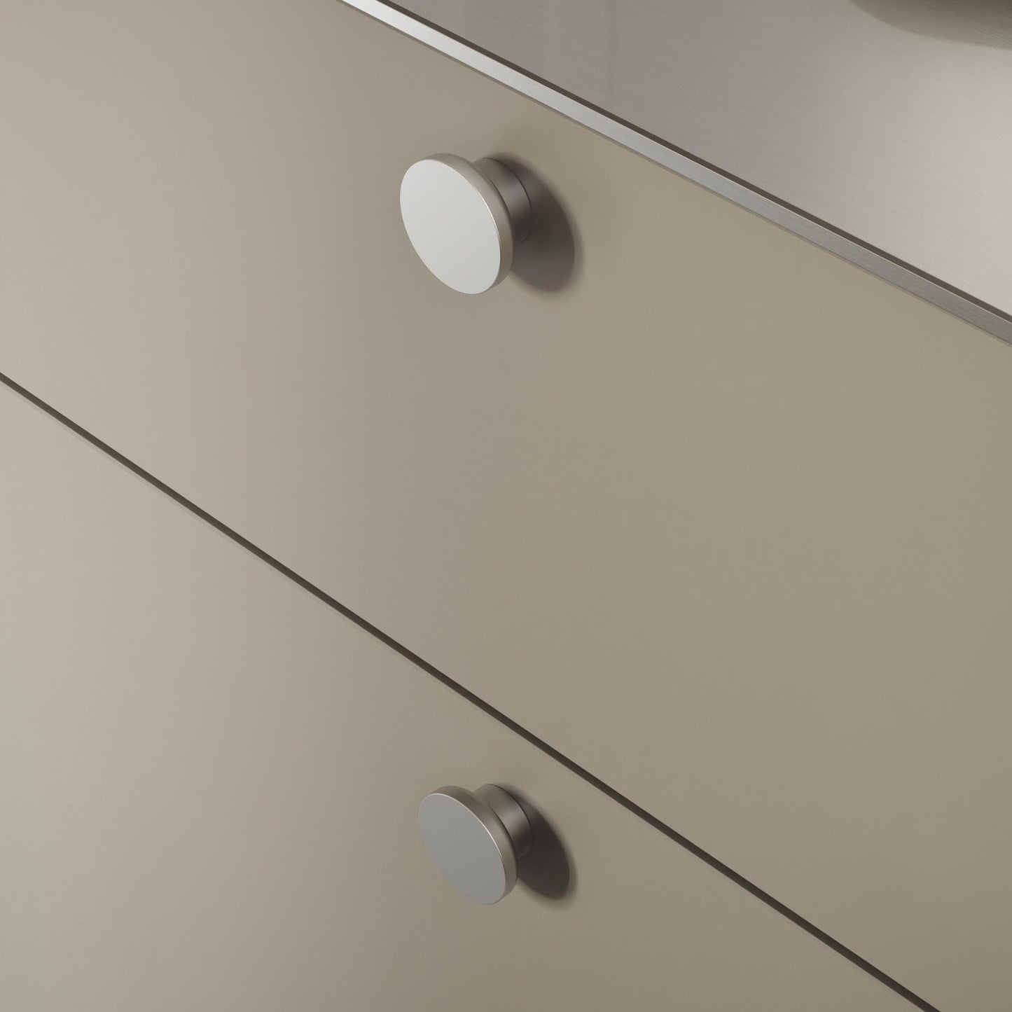 Furnipart Circle Antique Brown, Dark Brushed Gold & Inox Knob 50mm