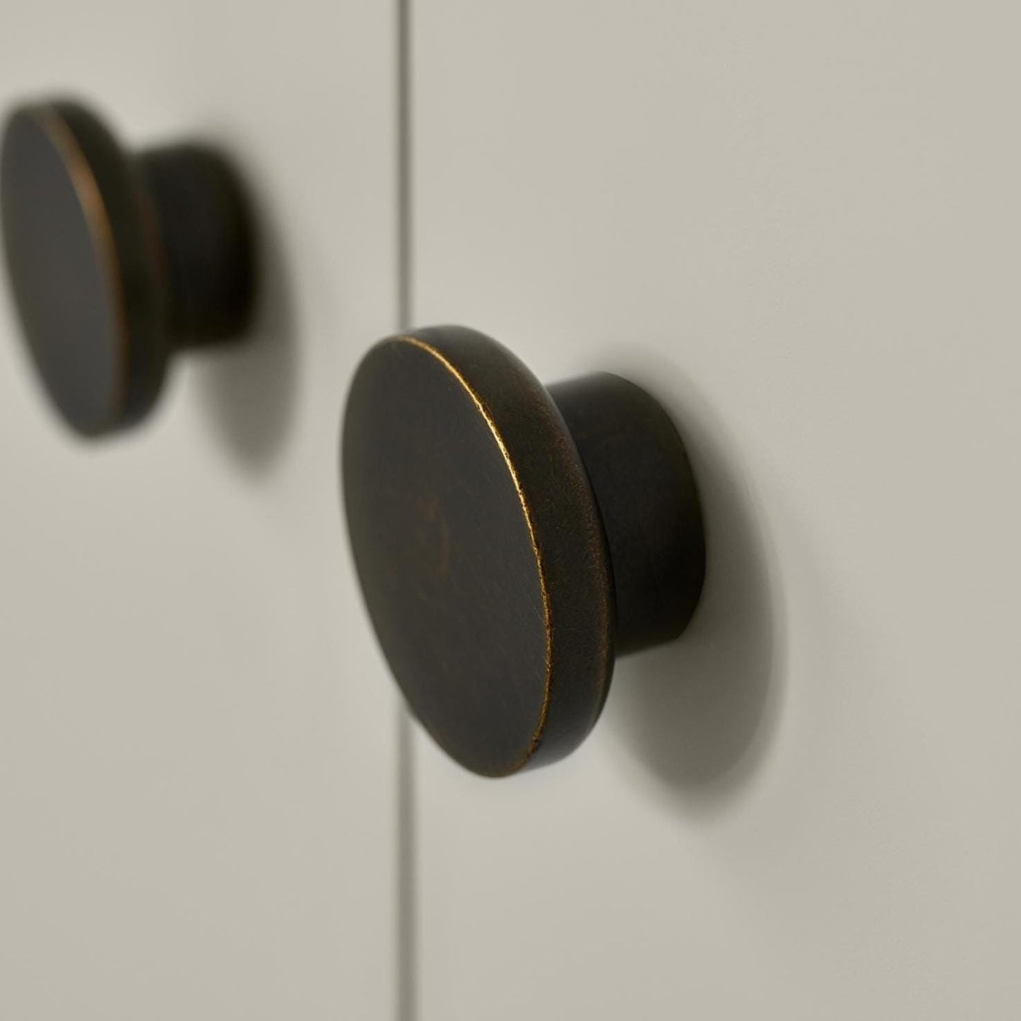 Furnipart Circle Antique Brown, Dark Brushed Gold & Inox Knob 50mm