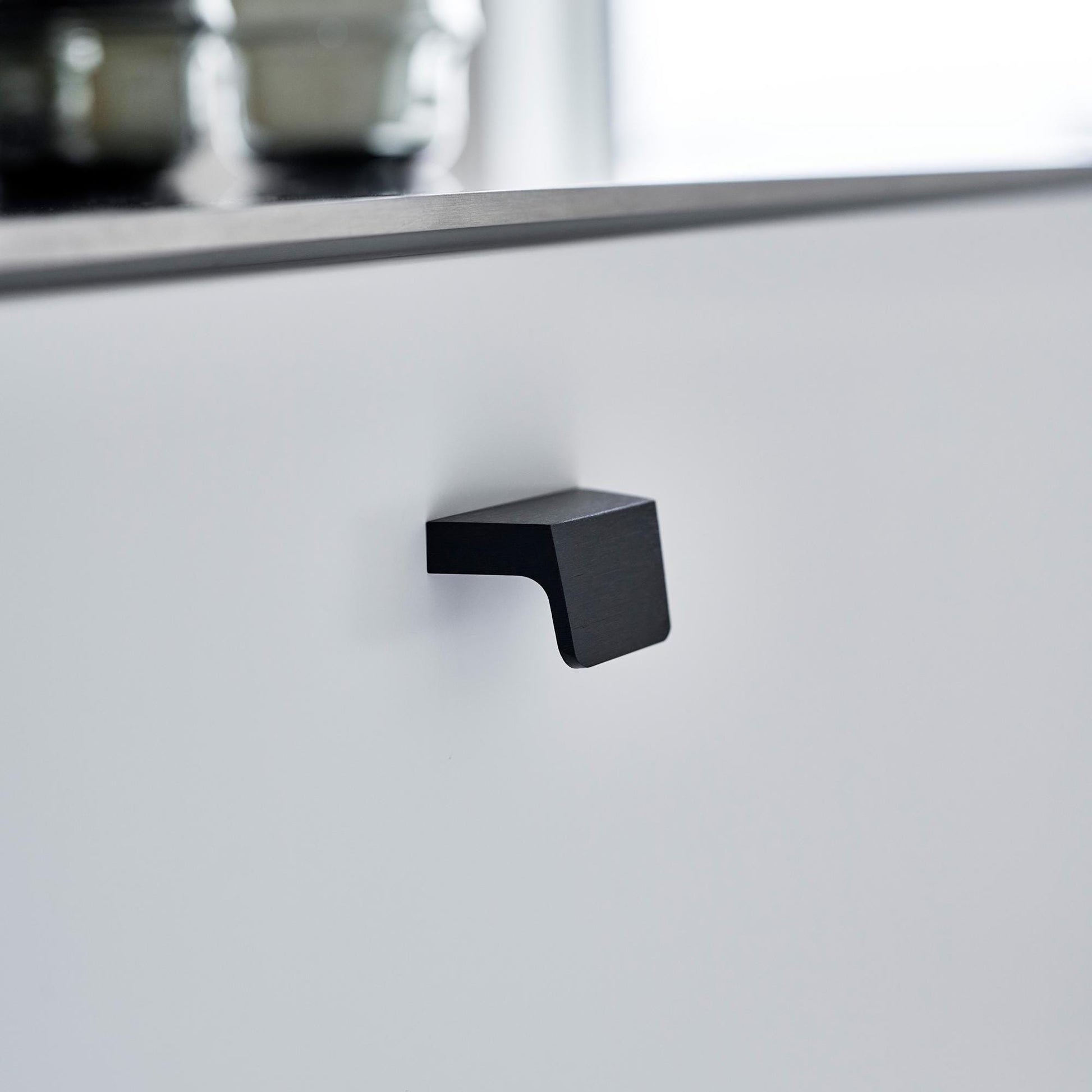 Furnipart Envelope Brushed Black Handle & Knob 50mm 200mm