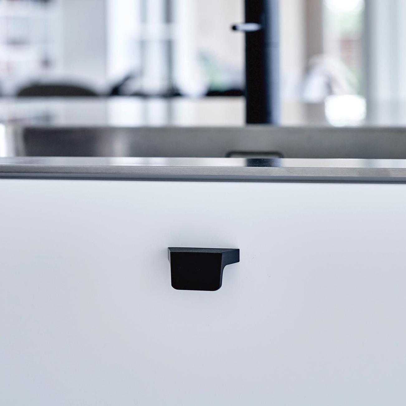 Furnipart Envelope Brushed Black Handle & Knob 50mm 200mm