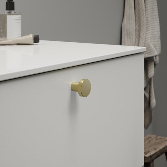 Furnipart Dot Round Knob Brushed Brass 30mm