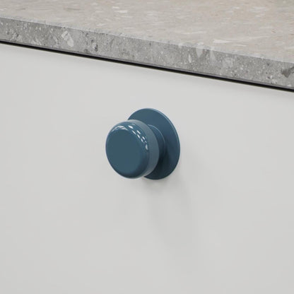 Furnipart Colette Knob Glossy Maroon, Blue & Dusty Yellow 50mm