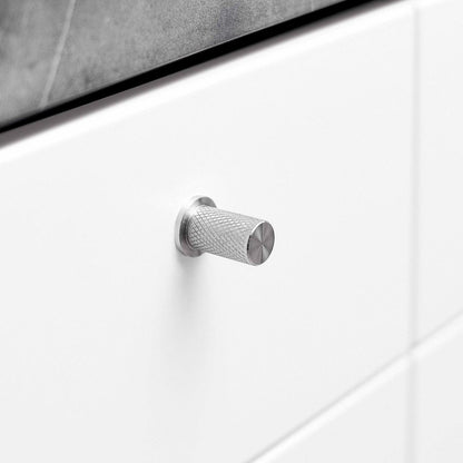 Furnipart Harlequin Knurled Knob Silk Polished Stainless Steel