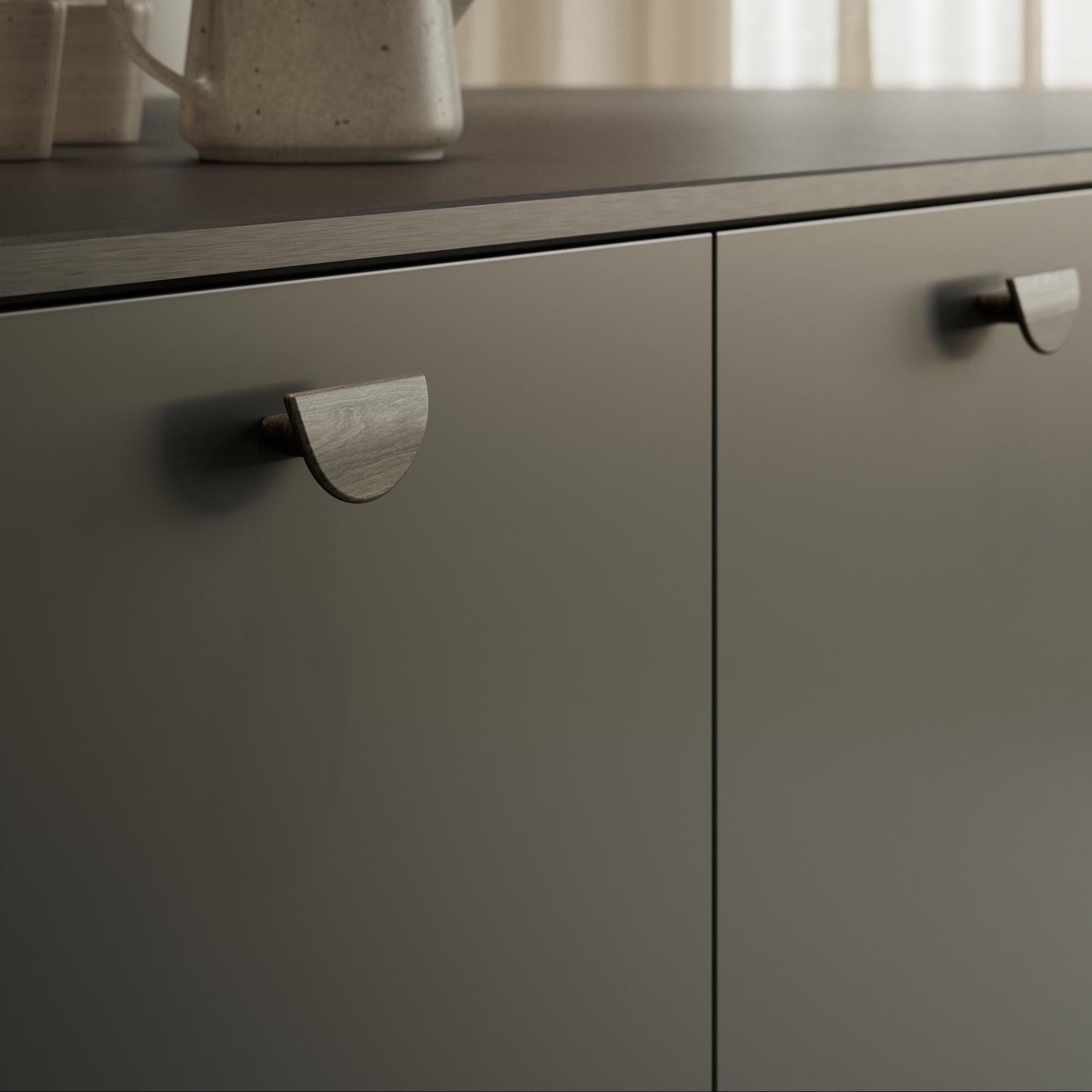 Furnipart Horizon Oak Dark Brown Handle Small & Large