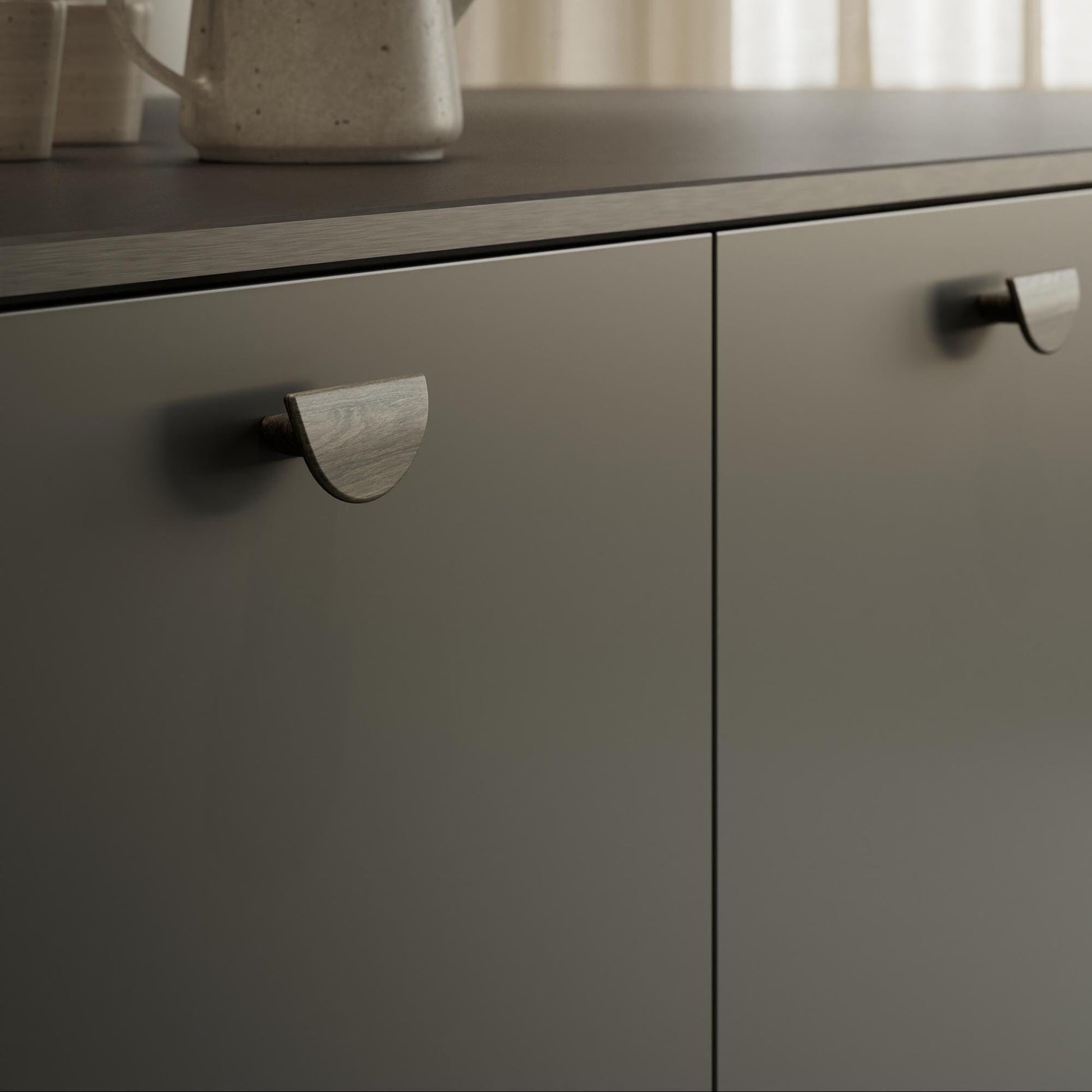 Furnipart Horizon Oak Dark Brown Handle Small & Large