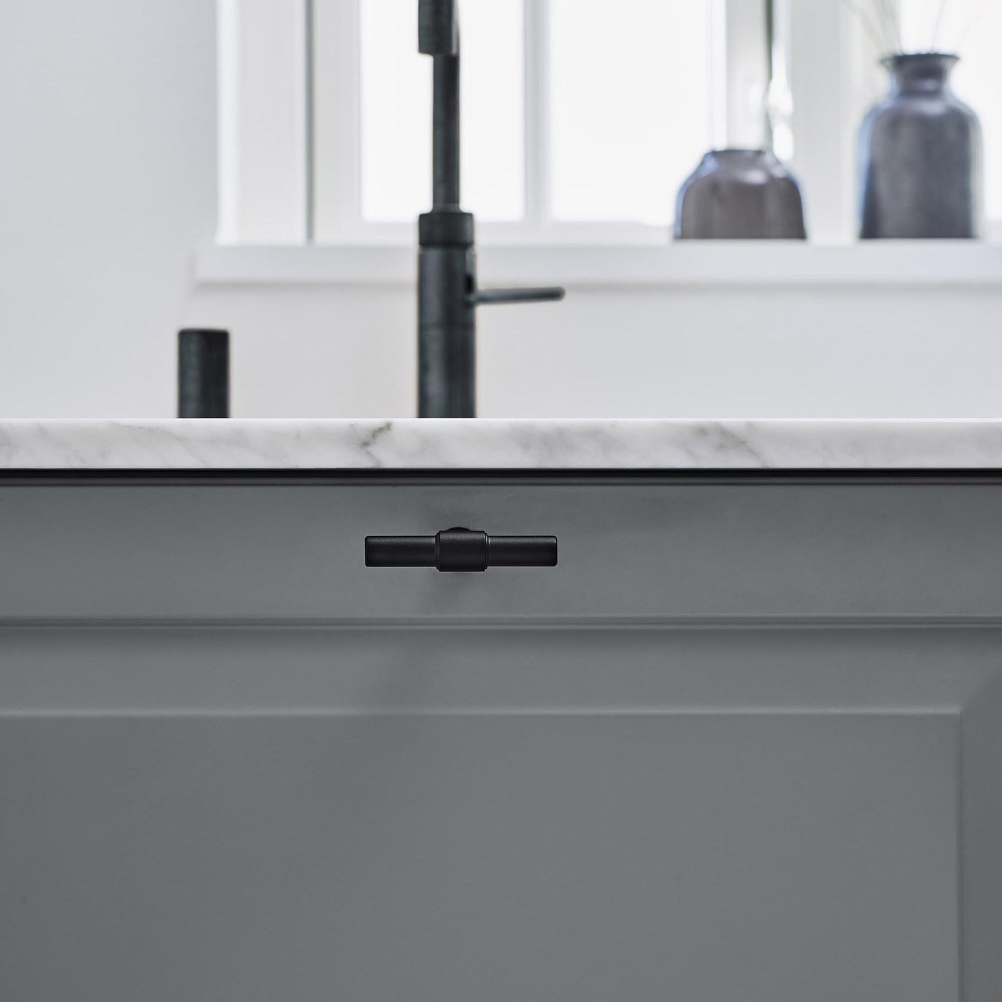 Furnipart Knot T-Knob Matt Black Stainless Steel