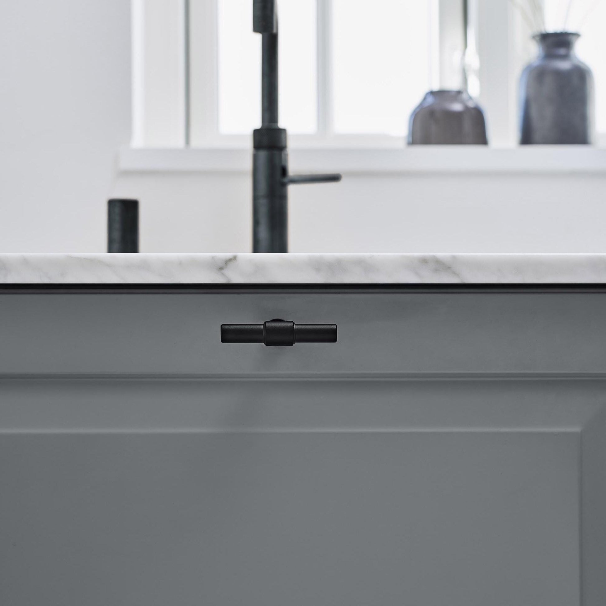 Furnipart Knot T-Knob Matt Black Stainless Steel