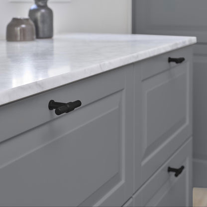 Furnipart Knot T-Knob Matt Black Stainless Steel