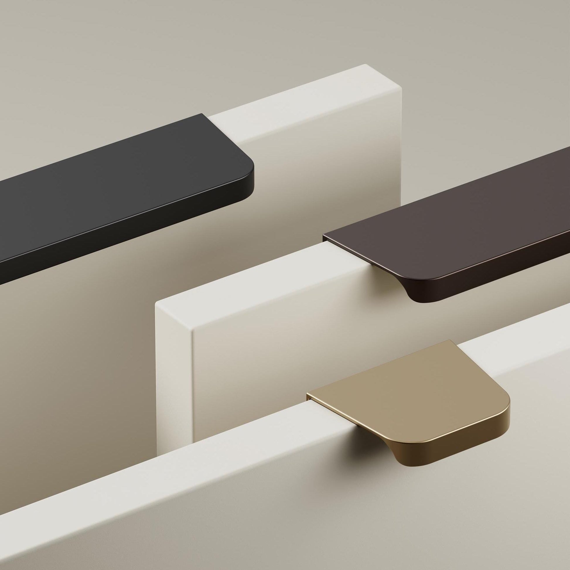 Furnipart Comet Profile Rear Mounted Handle Matt Inox 50mm & 200mm