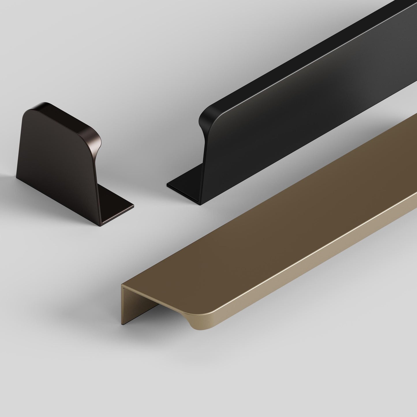 Furnipart Comet Profile Rear Mounted Handle Matt Inox 50mm & 200mm