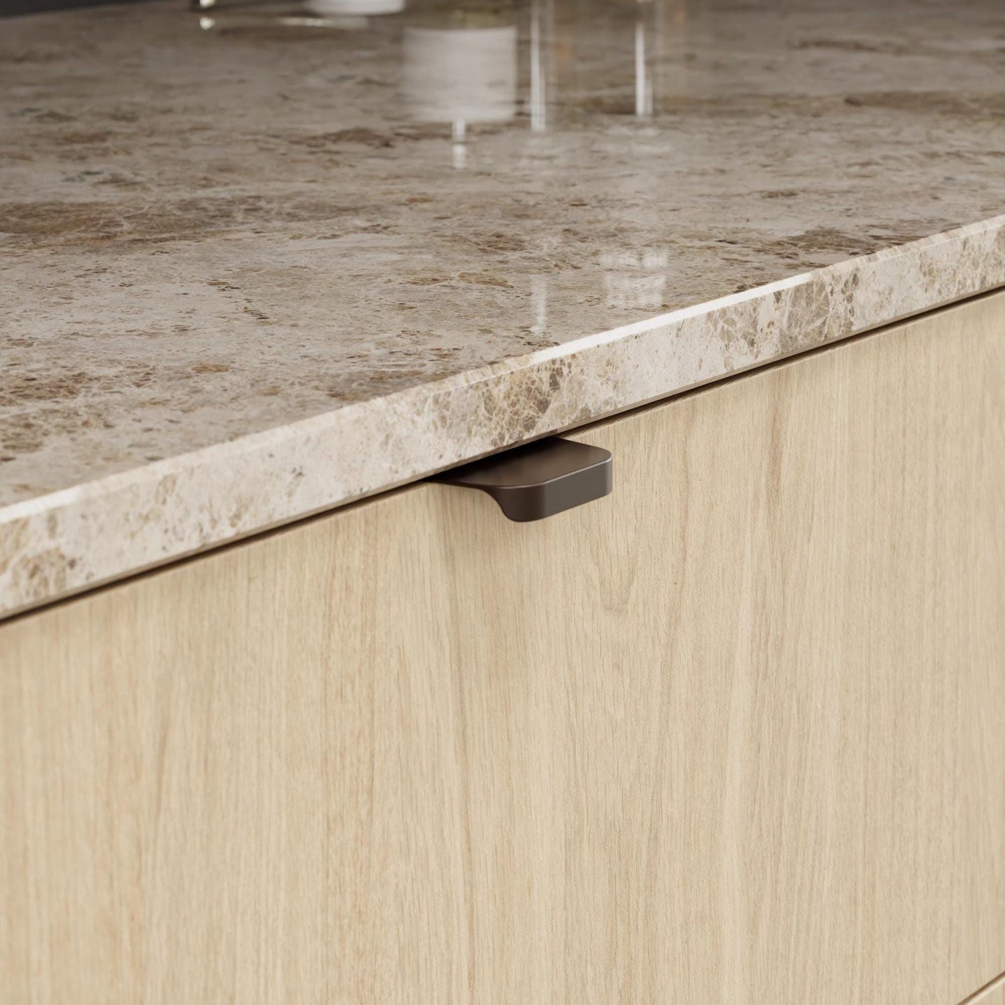 Furnipart Comet Profile Rear Mounted Handle Matt Bronze 50mm & 200mm