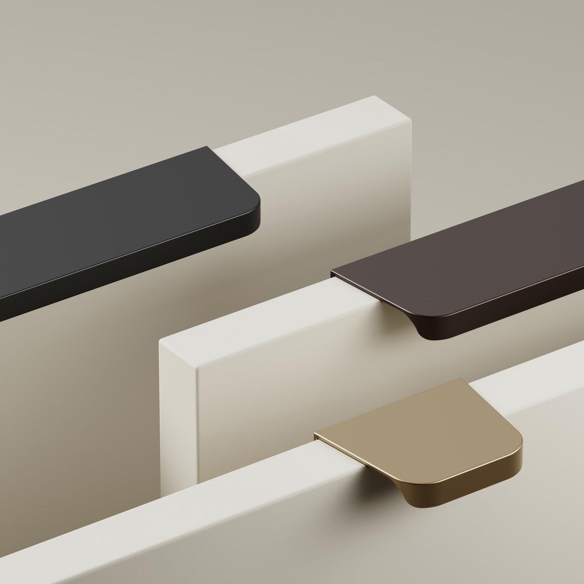 Furnipart Comet Profile Rear Mounted Handle Matt Bronze 50mm & 200mm