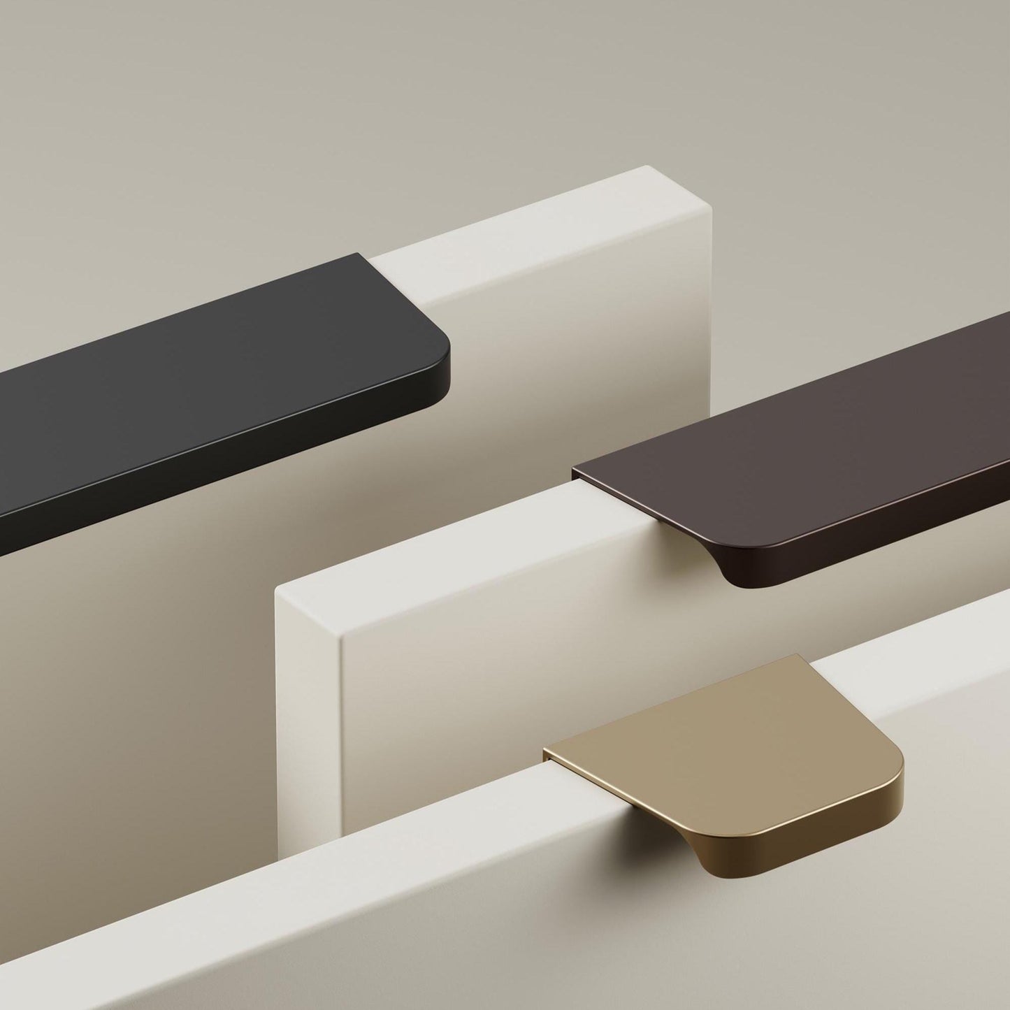 Furnipart Comet Profile Rear Mounted Handle Matt Bronze 50mm & 200mm