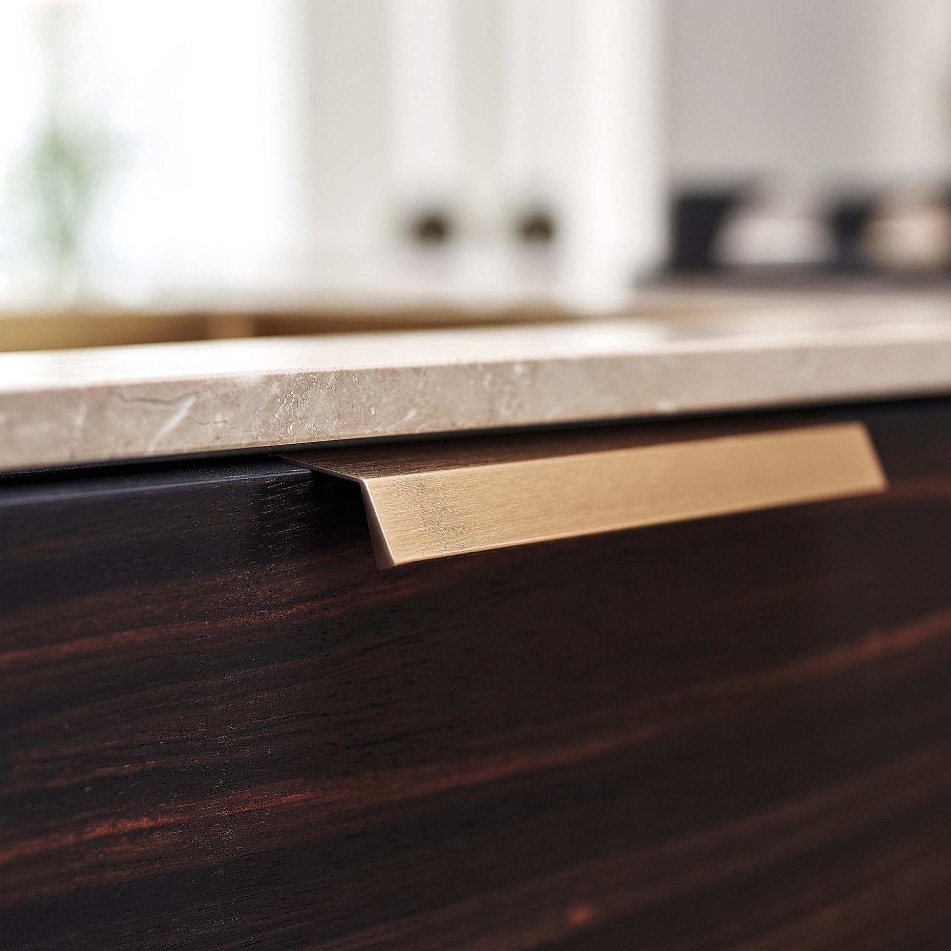 Furnipart Bench Brushed Brass Profile Trim Handle 40mm & 200mm