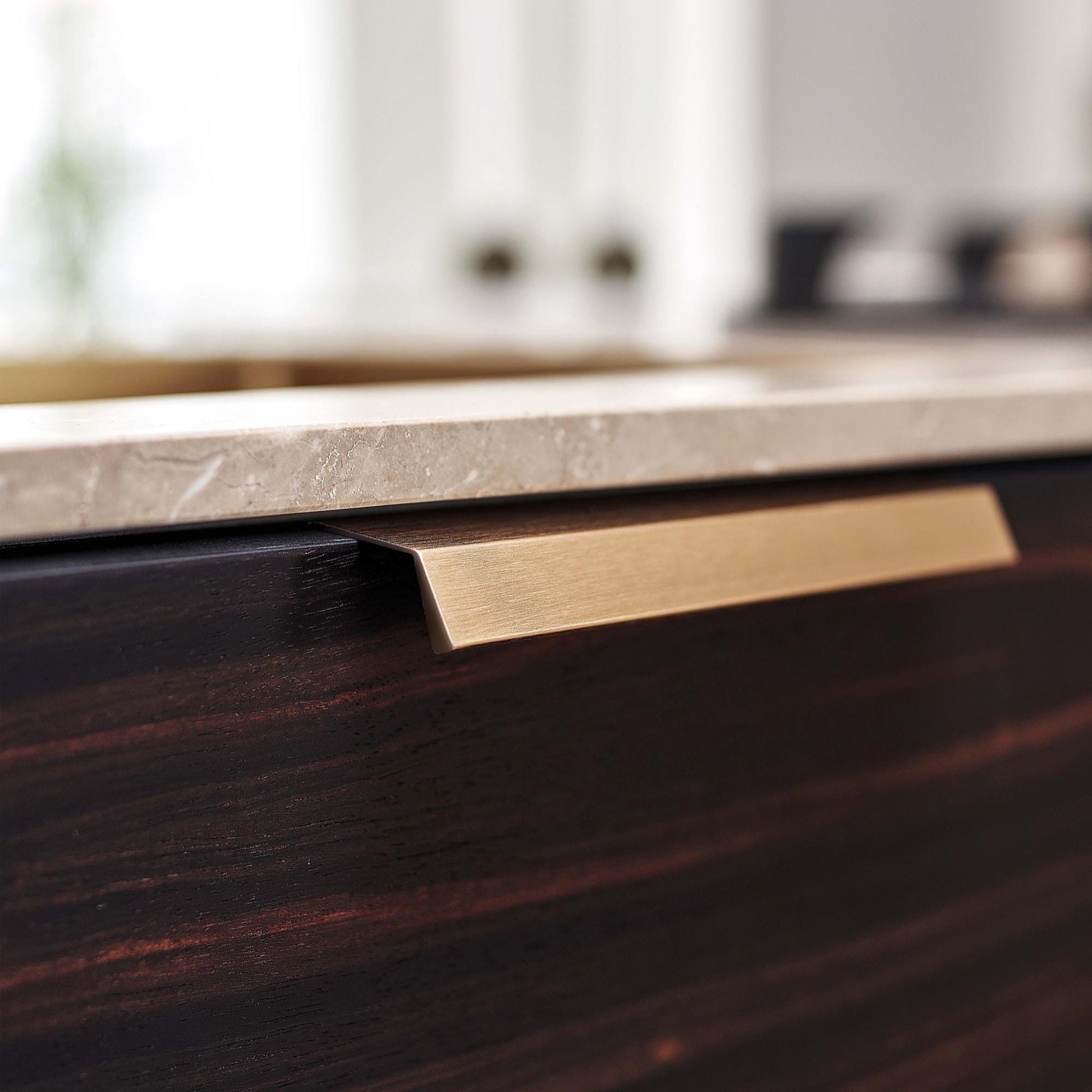 Furnipart Bench Brushed Brass Profile Trim Handle 40mm & 200mm